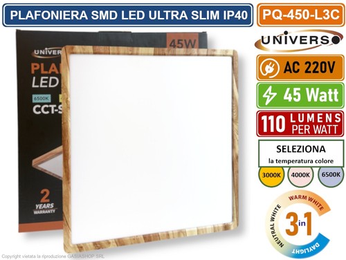 Plafoniera ultra slim quadrata - ultra,