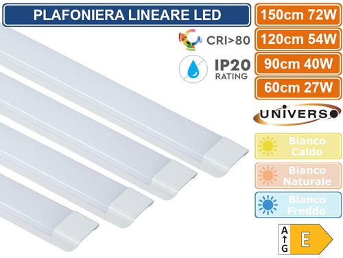 Plafoniera led lineare - plafoniera, da