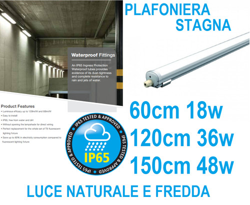 Plafoniera stagna completa - plafoniera,