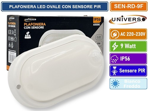 Plafoniera led dome - 9w, light