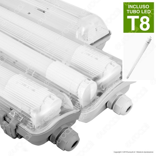 Plafoniera stagna con - con, led