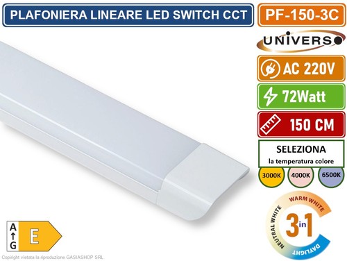 Plafoniera lineare led alta - plafoniera,