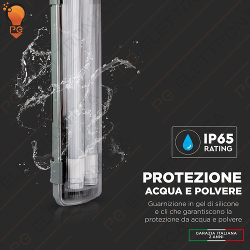Plafoniera stagna completa - plafoniera,